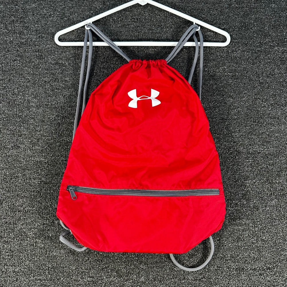 Under Armour Sackpack Bag Unisex OS Red Excellent Drawstring Gym Sporty